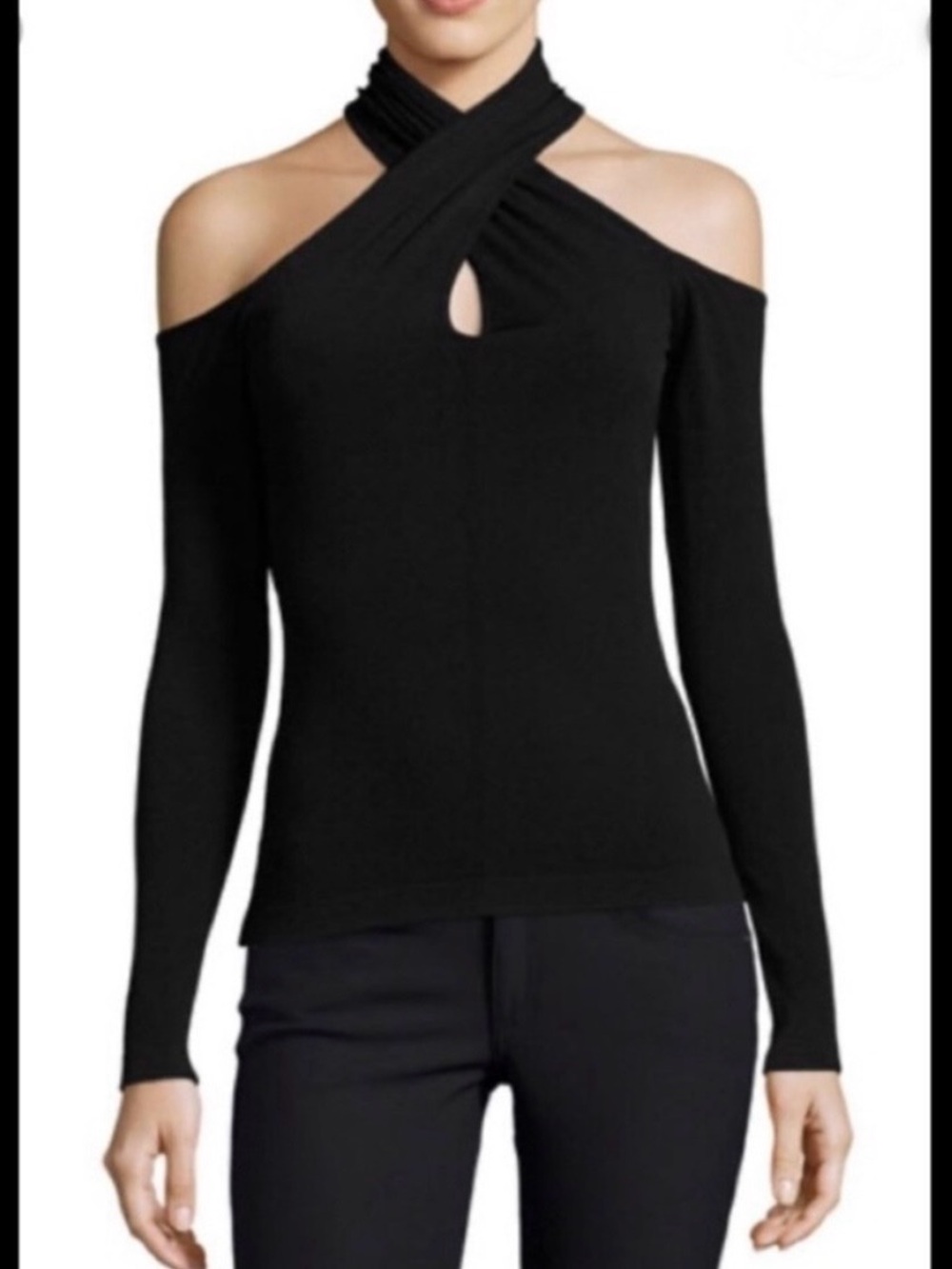 Milly cold shoulder keyhole top XS